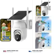 2K HD WiFi Cameras for Home Security, 360° PTZ, Color Night Vision | Free Clo...