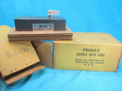 NEW OLD STOCK LOT OF 2 TALK-A-PHONE K-S-100 INTERCOM WALL SWITCHES
