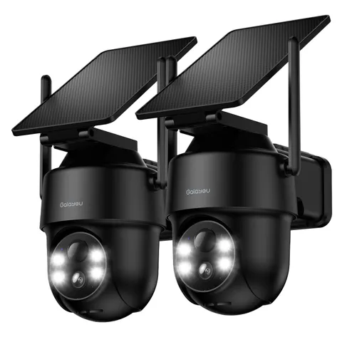 GALAYOU 2K Cameras for Home Security-2.4G WiFi Outdoor Camera Wireless Solar/...
