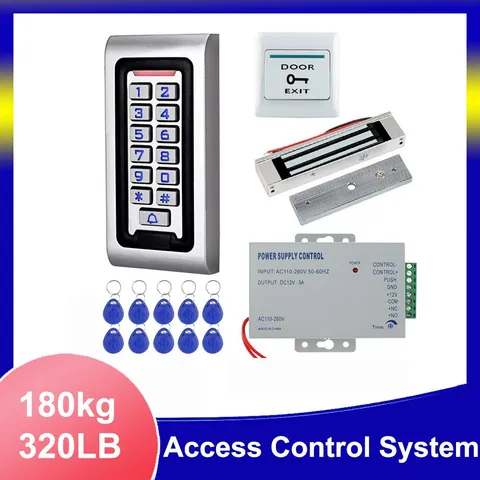 IP68 Waterproof Door Access Control System Kit RFID Keypad + Power Supply +180KG