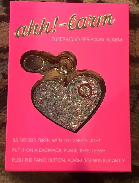 Ahh!-larm Super Loud Personal Alarm Panic Button New Glitter Confetti Color