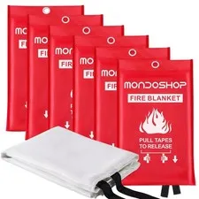 Fire Blanket for Home and Kitchen 6pack Fire Blankets Fire Resistant Blanket ...