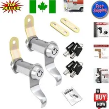 Easy Install 1 1/2 Inch RV Storage Locks - Pack of 2 with 4 Matching Keys
