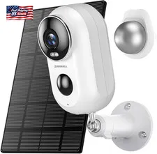 ZUMIMALL Solar Security Cameras Wireless Outdoor, 2K Outdoor Camera Wireless Sol