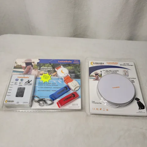 NEW SEALED LunaSafe Child/Pet Immersion Pool Alarm/Water Alarm Kit & Charger