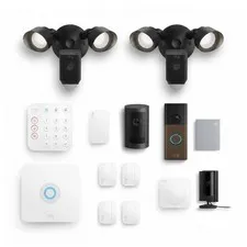 Ring Alarm Security Bundle with Battery Doorbell, Floodlight Plus, Outdoor Cam