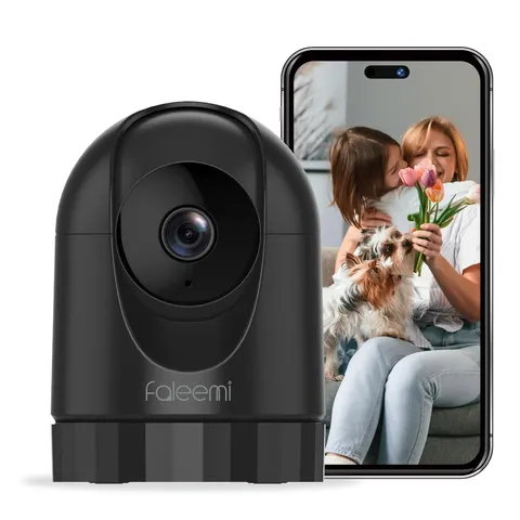 2K WiFi Pan Tilt Indoor Security Camera with Motion Detection & Auto Tracking