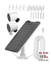 Solar Panel Compatible with SimpliSafe Outdoor Camera Series 2 Wireless, 5W