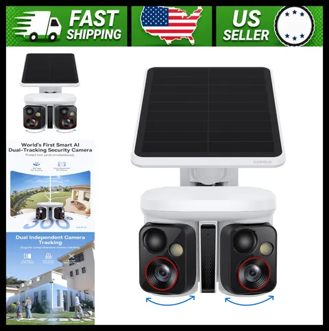 Baseus X1 Pro Outdoor Wireless Solar Security Camera Dual 3K AI Cameras