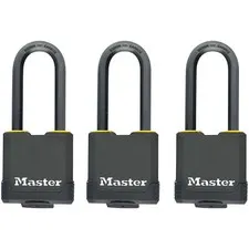 Master Lock M115EURTRILF Excell™ Time Resistant 45mm Lock 4-Pin- Ka X 3