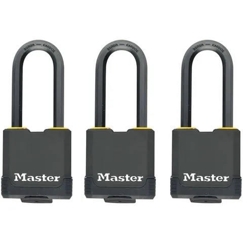 Master Lock M115EURTRILF Excell™ Time Resistant 45mm Lock 4-Pin- Ka X 3