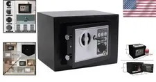 Mini Electronic Safe Box with Anti-theft Alarm & Easy Access Keypad - Black