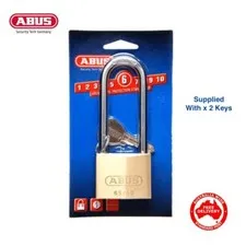 Keyed Padlocks 6550HB80C - Abus 50mm Brass Bodied Padlock-FREE POST