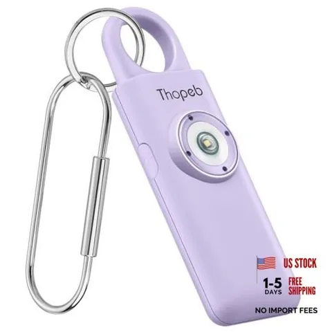 – Personal Safety Alarm for Women–135dB Siren, Strobe Light and Purple