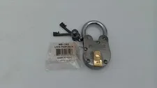 Grey Steel Poop Deck Padlock Lock With Key