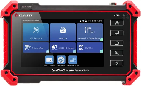 Triplett 8150 CamView IP Pro 5 CCTV Security Camera Tester with 5" Touchscreen