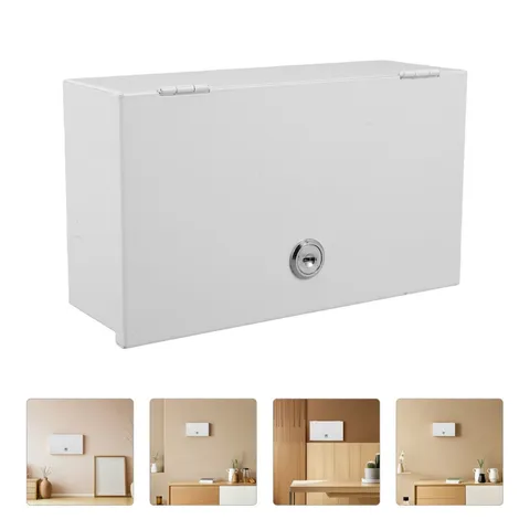 Surface Mount Outlet Box - 2-Gang Wall Mount Electrical Lockable Box for