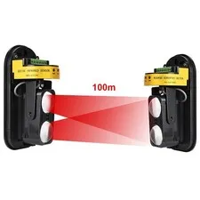 Infrared Beam Sensor Intrusion Alarm Outdoor Dual Beam Detector for Factories