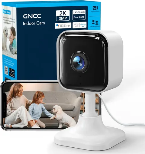 2K Indoor Security Camera for Home, Pet Camera with Dual-Band Wifi, Mini Dog Cam