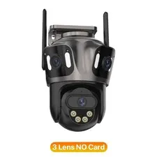 Wonsdar 3-Lens Outdoor WiFi Security Camera 4K PTZ AI Human Detection IP66