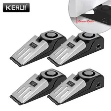 2/4PCS Door Stop Alarm Wireless Door Stopper Alert for Home Travel Security Safe
