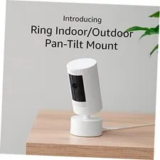 Indoor/Outdoor Pan-Tilt Mount for Ring Outdoor Cam (Stick Up Cam) White