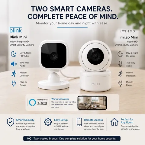Blink Mini New Sealed + Imilab Indoor HD Smart Security Camera Tested Lot