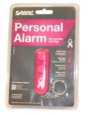 Sabre Personal Alarm Keychain Pink 120 dB Siren Audible Up to 300' PA-NBCF-01