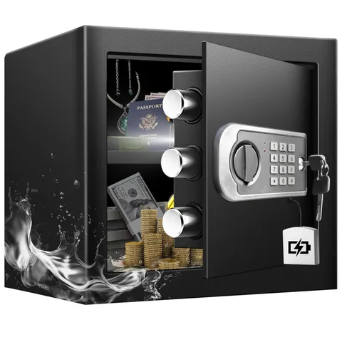 VaultHex Medium Safe Box for Home - 2.0 CuFt Mountable Cabinet with Motion Light
