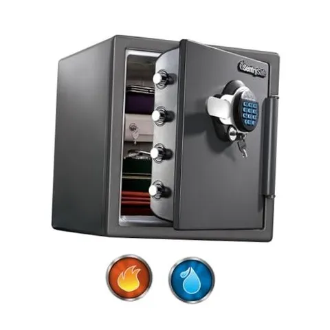Waterproof and Fireproof Alloy 1.23 cu.ft Safebox 1-Hr. Keypad