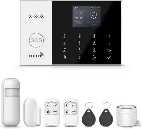 Smart Home Security System,Wireless Home Alarm System with DIY Door Alarm Sensor