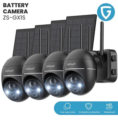 ieGeek Security Camera Outdoor 2K Wireless WiFi 360PTZ Solar Battery CCTV Cam