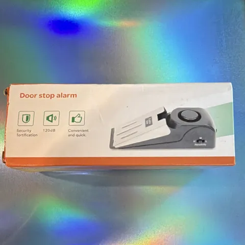 Door Stop Alarm 120dB Siren, Adjustable Sensitivity, Portable, Battery Powered