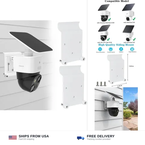 2 Pack Vinyl Siding Mount Compatible with Eufy SoloCam S340/E30/E42 | Compati...