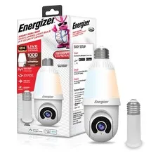 Energizer Smart 2K Light Bulb Security Camera, 1000 Lumens LED Light, 5G&2.4G