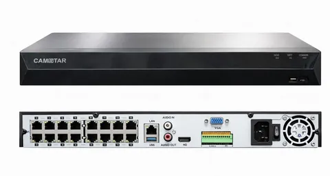 CAMSTAR 16CH PoE H.265 NVR SVR-N2164K 4K HDMI VGA ONVIF Security Recorder No HDD