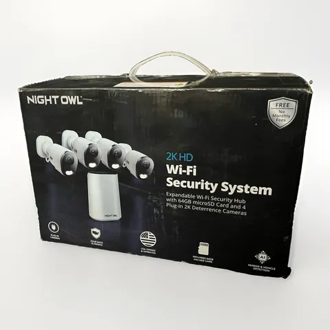 Night Owl FWR8-64GB-F44L 8-Channel 2K WiFi Security System New, Open Box