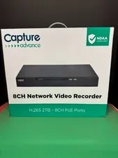 8 Channel PoE NVR Network Video Recorder 2TB HDD Capture Advance