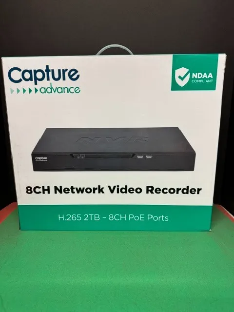 8 Channel PoE NVR Network Video Recorder 2TB HDD Capture Advance