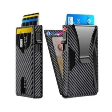 Wallet for Men Aluminum RFID Blocking -Metal Smart Pop-Up Credit Ca... Fast Ship