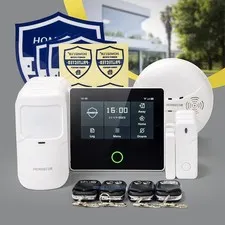 HOMSECUR Wireless WIFI 4G GSM SMS Autodial Burglar Intruder 4.3" Alarm System