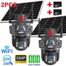 Camaras De Seguridad Wifi Exterior 4K HD Inalambrica Con Vision Nocturna Video