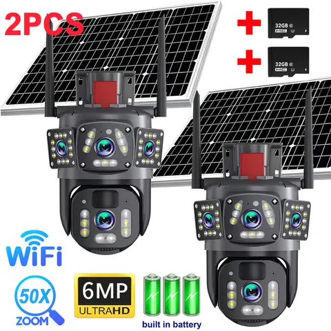 Camaras De Seguridad Wifi Exterior 4K HD Inalambrica Con Vision Nocturna Video