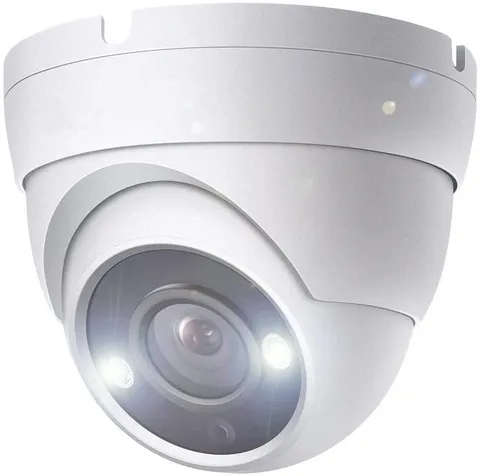 5MP Full Color Night Vision Dome TVI CCTV Security Camera with Visible White ...