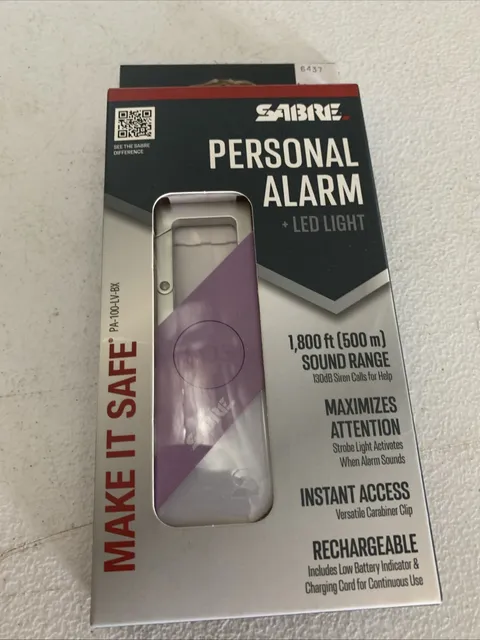 NEW Sabre Personal Alarm & led light Portable Safety & Security led Brand NEW