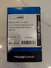 Acuity nLight NWSX PDT LV WH Sensor Switch White, NEW