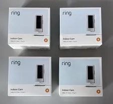 Lot of 4 Ring Indoor Cameras 1080p 2nd Gen Plug-In — New Factory Sealed — White