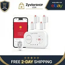 YISEELE Wireless Home Security Alarm System WiFi 120dB Siren Sensors