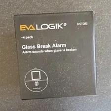 EVA LOGIK NST003 Wireless Glass Break Alarm 4-Pack Indoor Alexa/Google 120dB