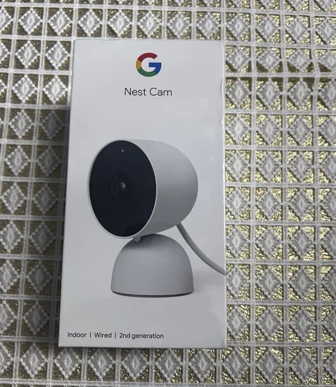 Google Nest Cam Indoor Wired 2nd Gen 1080p Night Vision Wi-Fi White